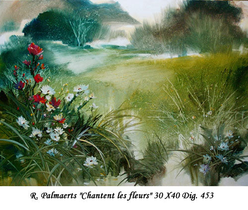 453 - Roland Palmaerts - Chantent les fleurs - 30x40