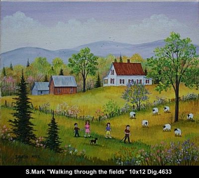 4633 - Sharon Mark - Walking through the Fields - 10x12