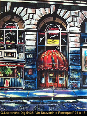 5438 - Gilles Labranche - Un souvenir, Le Perroquet - 28x22