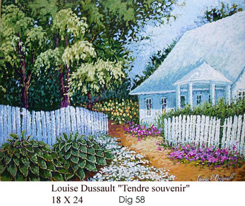 58 - Louise Dussault - Tendre souvenir - 18 x 24