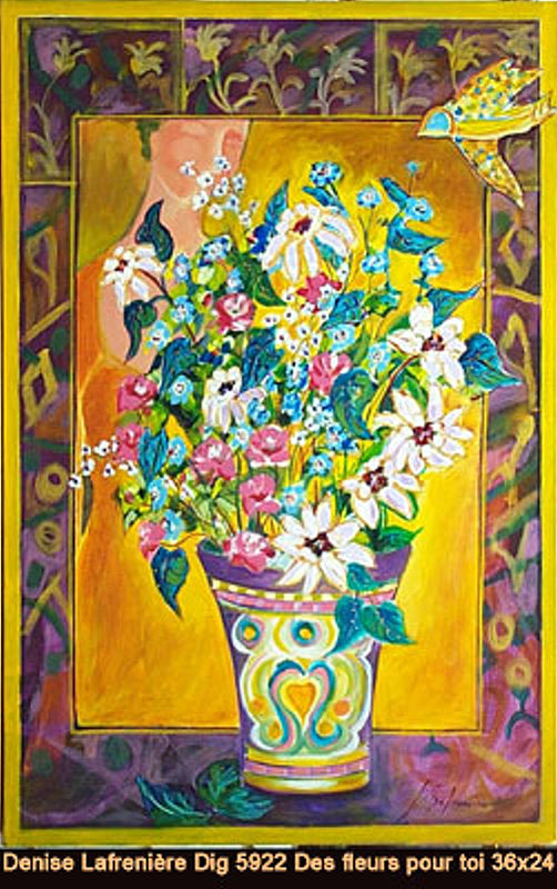 5922 - Des fleurs pour toi - DENISE LAFRENIÈRE - 36x24
