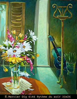 6146 - Elaine Mercier - Rythme du soir - 30x24