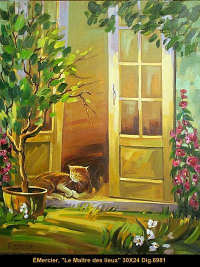 6981 - Elaine Mercier - Le maître des lieux - 30x24