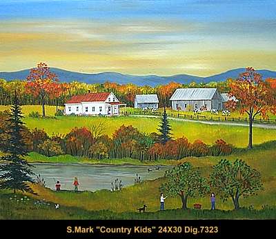 7323 - Sharon Mark - Country Kids - 24x30
