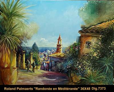 7373 - Roland Palmaerts - Randonnée en Méditerranée - 36x48