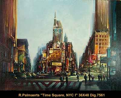 7561 - Roland Palmaerts - Time Square NYC I - 36x48