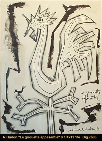 7606  - SUJETS VARIÉS - NORMAND HUDON (GIROUETTE) -DESSIN -