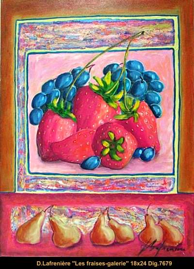 7679 - La fraise-galerie - DENISE LAFRENIÈRE - 18x24