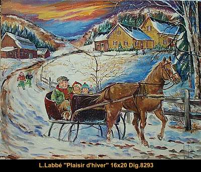 #8293 - Lise Labbe - Plaisir d'hiver - 16x20