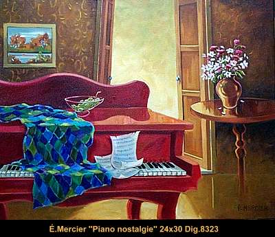 8323 - Elaine Mercier - Piano nostalgique - 24x30