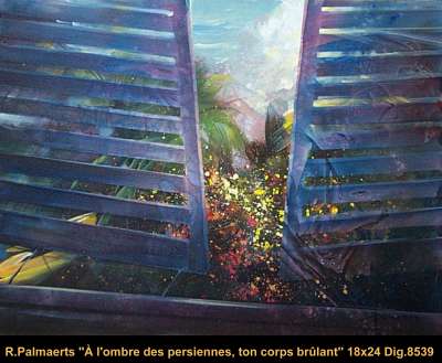 8539 - Roland Palmaerts - À l'ombre des persiennes - 18x24