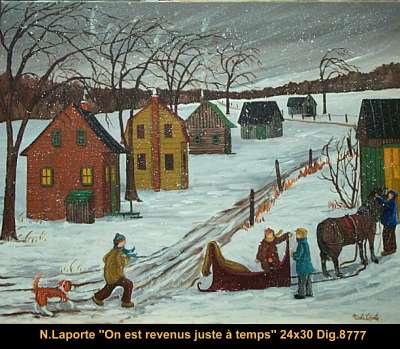 8777 - Nicole Laporte - On est revenus juste à temps - 24x30