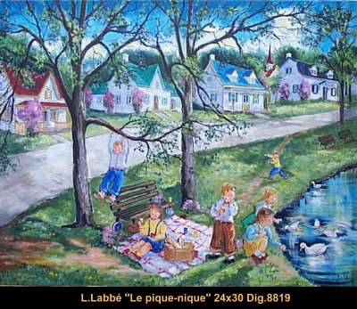 8819 - Le pique-nique - LISE LABBÉ - 24x30