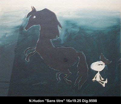 9598  - SUJETS VARIÉS - NORMAND HUDON (CHEVAL) -DESSIN -