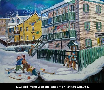 #9643 - Lise Labbe - Who won the last game - 24x30