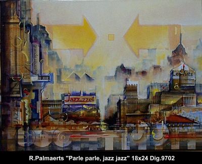 9702 - Roland Palmaerts - Parle parle, Jazz jazz - 18x24