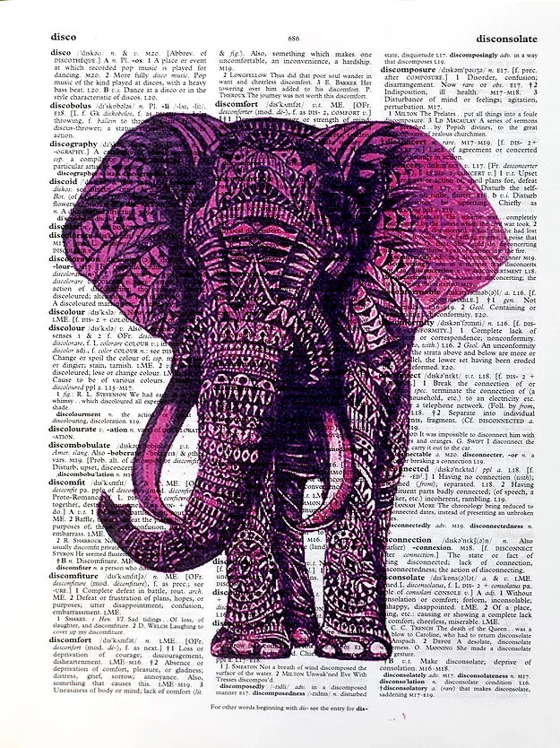 AW00083 - ArtnWordz - Elephant Pink