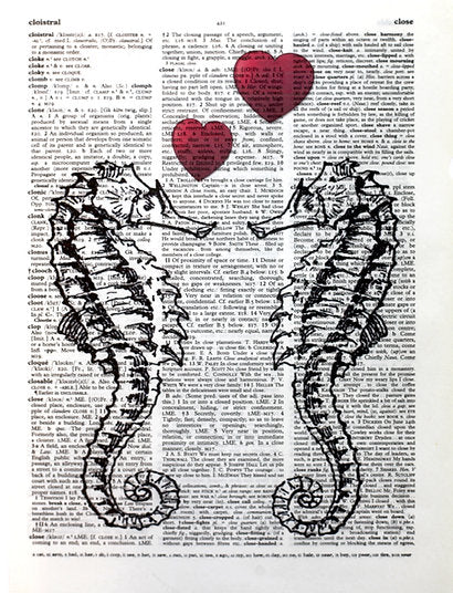AW00134 - ArtnWordz - Seahorses Hearts