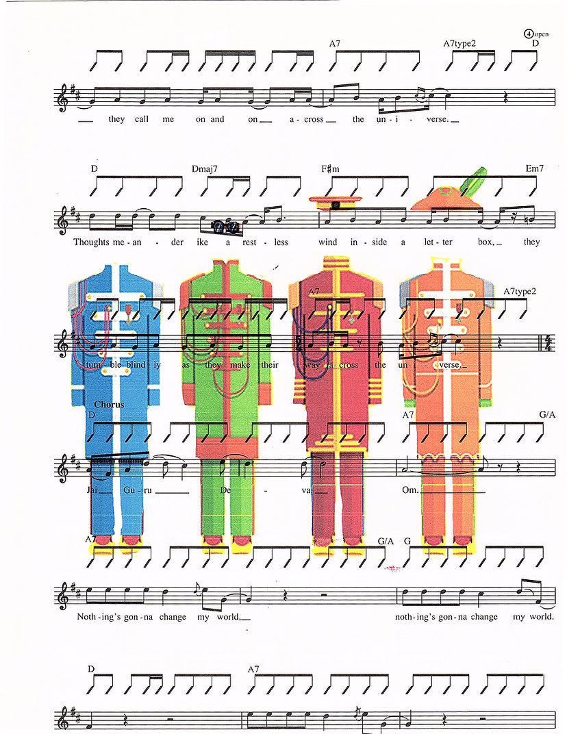 AW00138 - ArtnWordz - Beatles Uniform Music Sheet