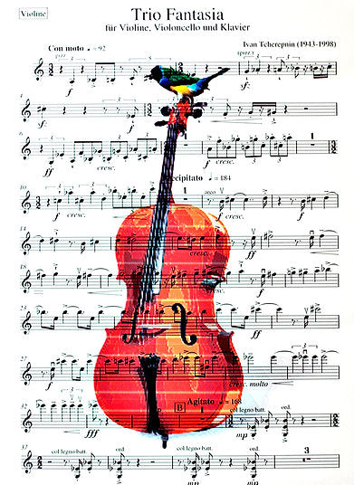 AW00139 - ArtnWordz - Cello Bird Sheet Music