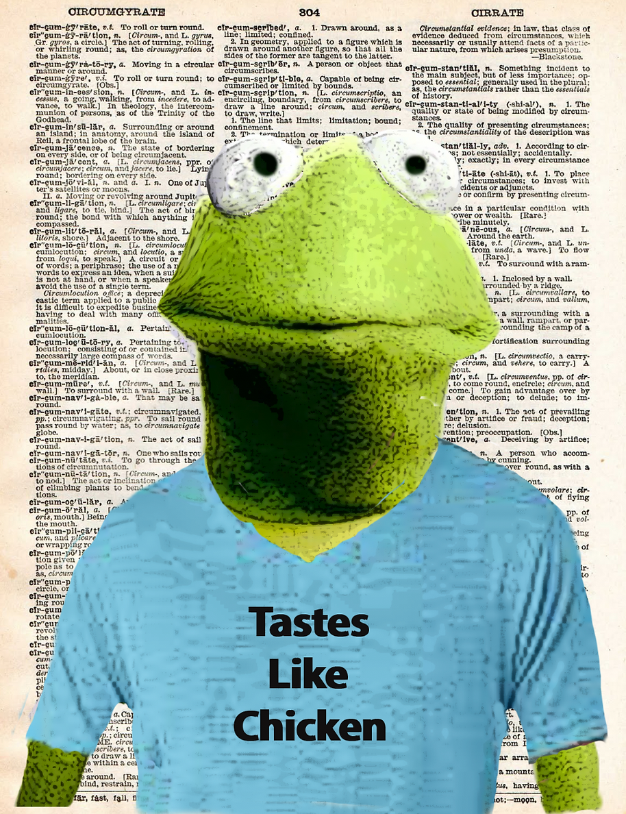 AW00440 - ArtnWordz - Kermit - Tastes Like Chicken