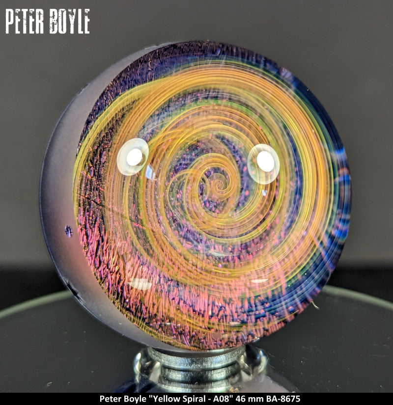 BA8675 - PETER BOYLE (A08) -BILLE - MARBLE (46MM) - ART GLASS - ART VERRIER