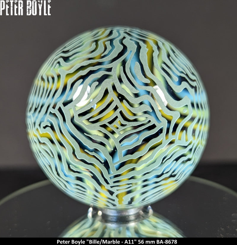 BA8678 - PETER BOYLE (A11) -BILLE - MARBLE (56MM) - ART GLASS - ART VERRIER