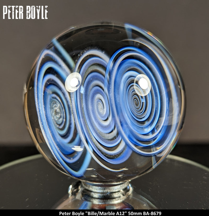 BA8679 - PETER BOYLE (A12) -BILLE - MARBLE - 50MM (A12)- ART GLASS - ART VERRIER