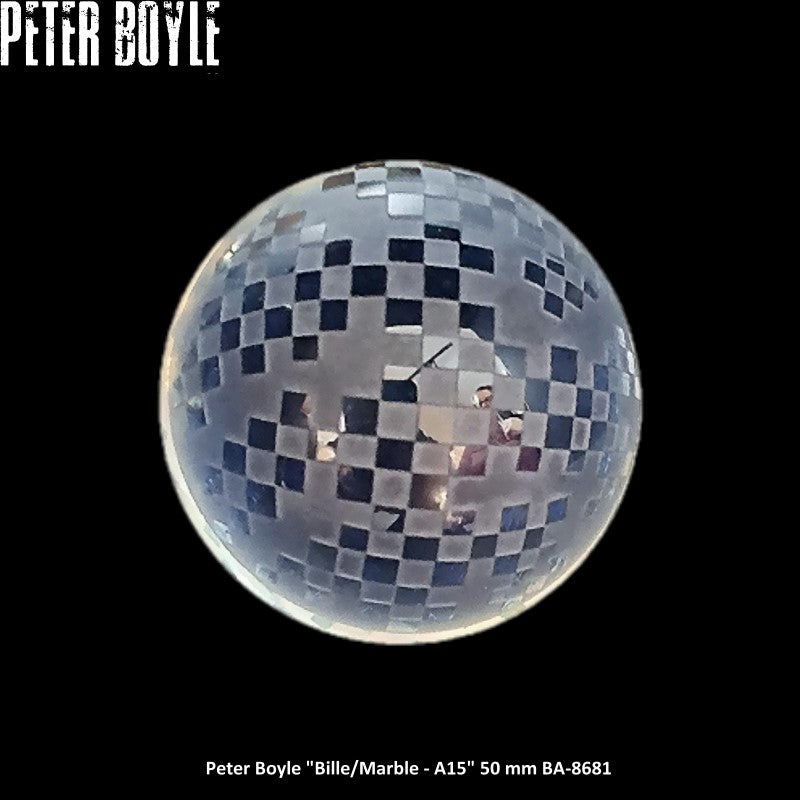 BA8681 - PETER BOYLE (A14) -BILLE - MARBLE (50MM) - ART GLASS - ART VERRIER