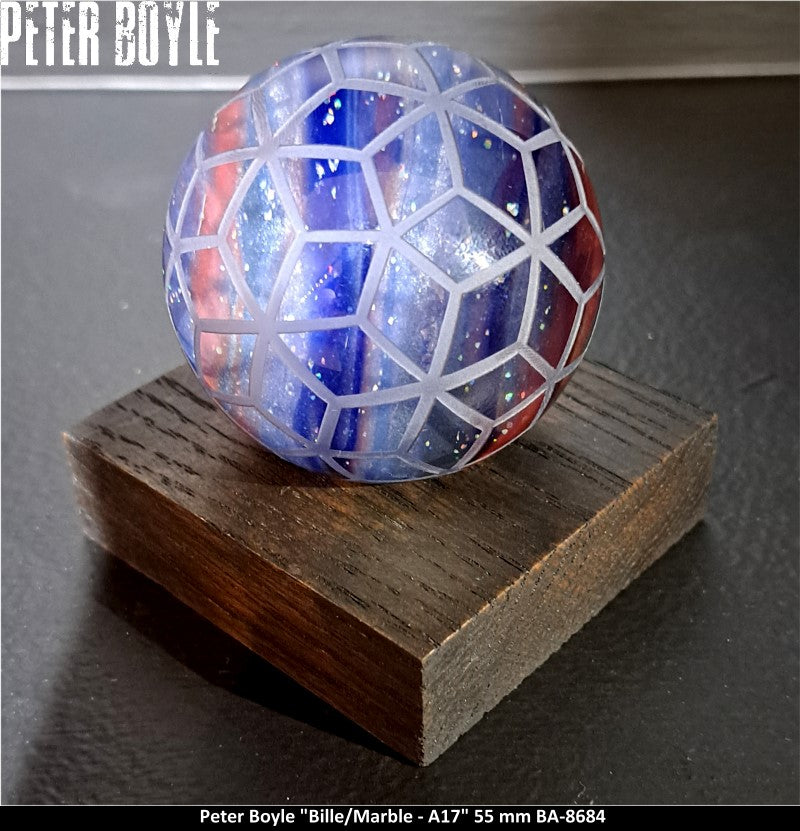 BA8684 - PETER BOYLE (A17) -BILLE - MARBLE (55MM) - ART GLASS - ART VERRIER