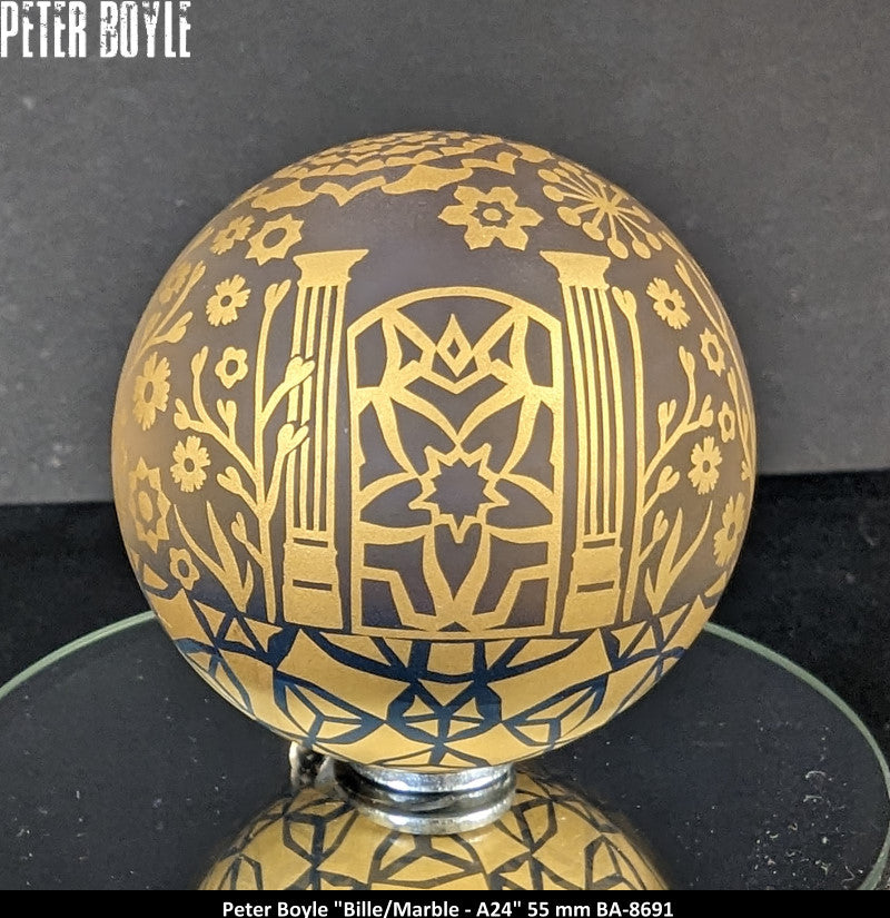 BA8691 - PETER BOYLE (A24) -BILLE - MARBLE (55MM) - ART GLASS - ART VERRIER