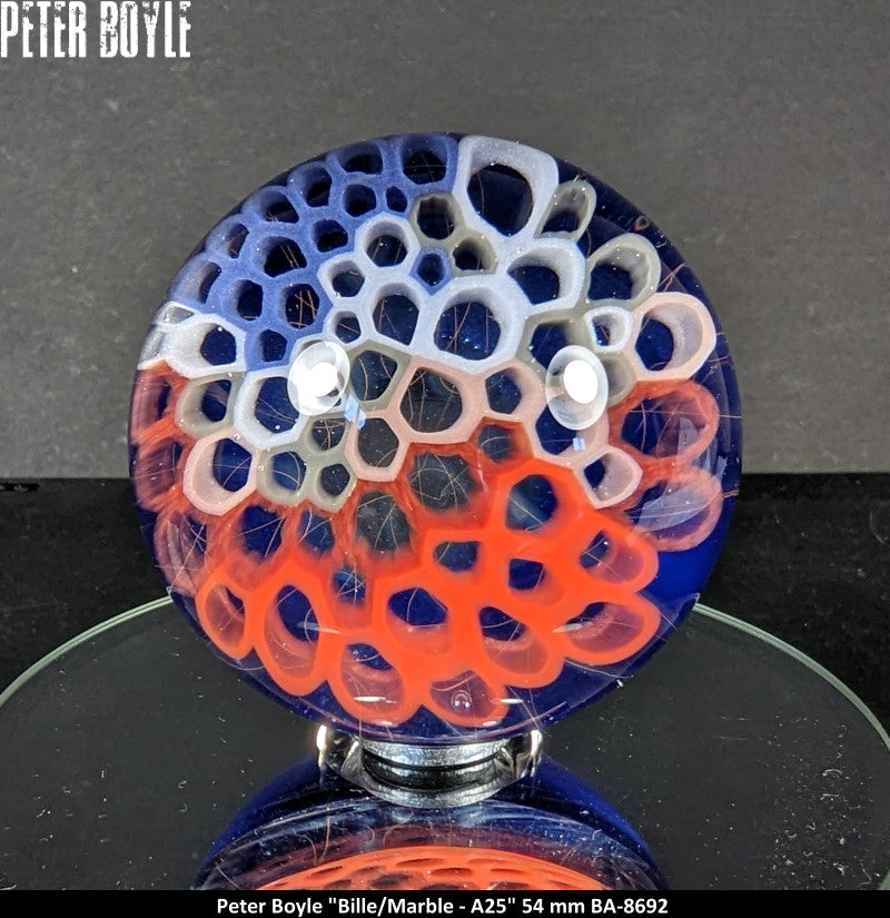 BA8692 - PETER BOYLE (A25) -BILLE - MARBLE (54MM) - ART GLASS - ART VERRIER