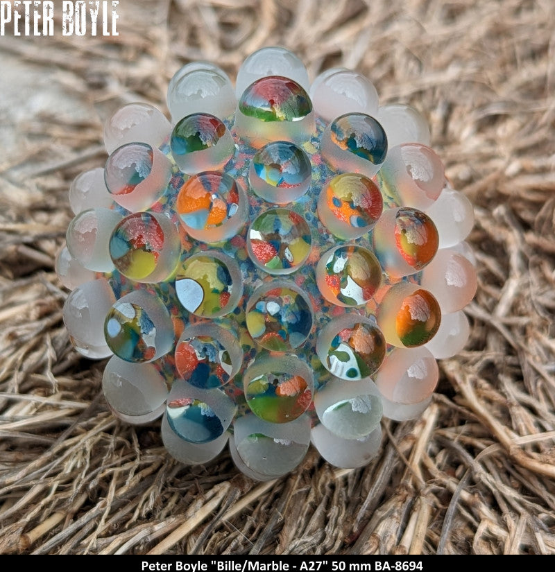 BA8694 - PETER BOYLE (A27) -CABOCHON/HOBNAIL (50MM) - ART GLASS - ART VERRIER