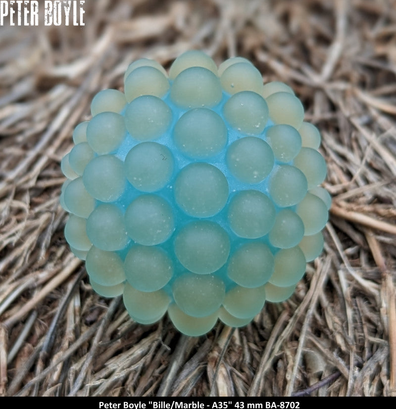 BA8702 - PETER BOYLE (A35) - CABOCHON/HOBNAIL (43MM) - ART GLASS - ART VERRIER