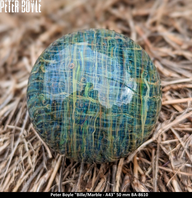 BA8710 - PETER BOYLE (A43) -BILLE - MARBLE (50MM) - ART GLASS - ART VERRIER