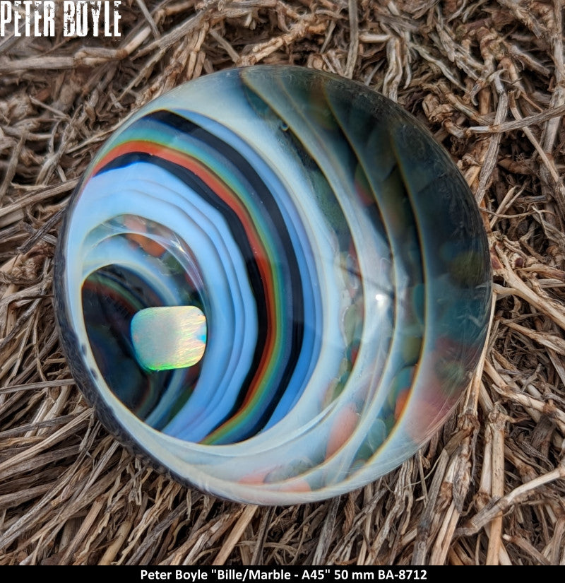 BA8712 - PETER BOYLE (A45) -BILLE - MARBLE (50MM) - ART GLASS - ART VERRIER