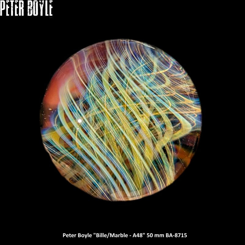 ba8715 - PETER BOYLE (A48) -BILLE - MARBLE (50MM) - ART GLASS - ART VERRIER