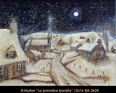 BA2624 - La première bordée - NORMAND HUDON - 12x16