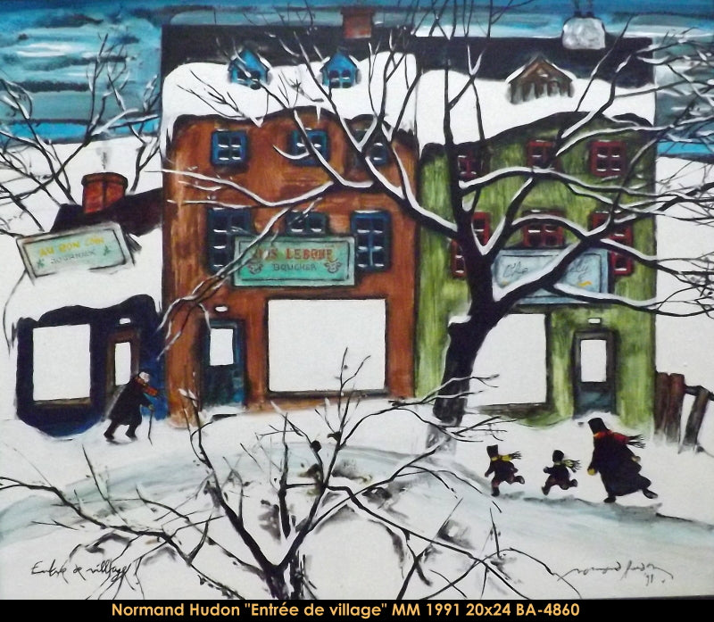 BA4860 - Entrée de village - NORMAND HUDON - 20x24