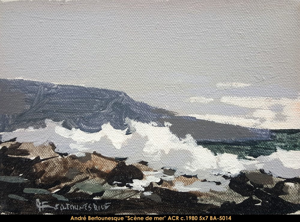 BA5014 - André Bertounesque - Scène de mer - 5x7