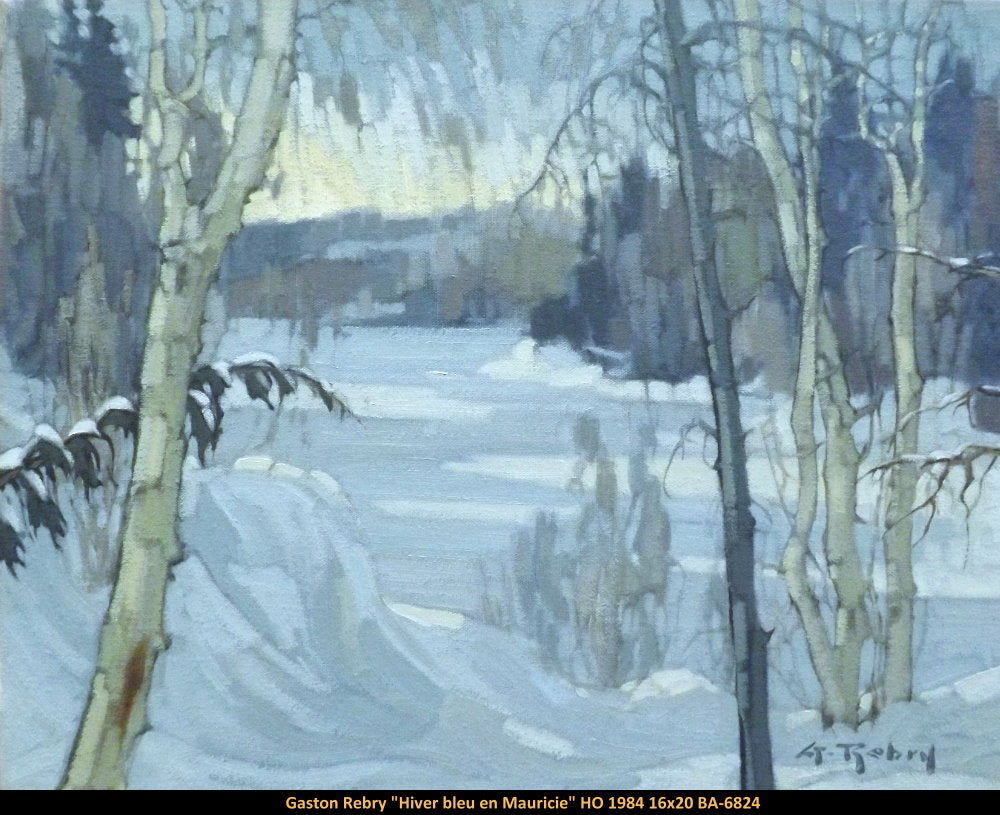 BA6824 - Hiver bleu en Mauricie - GASTON REBRY - 16x20