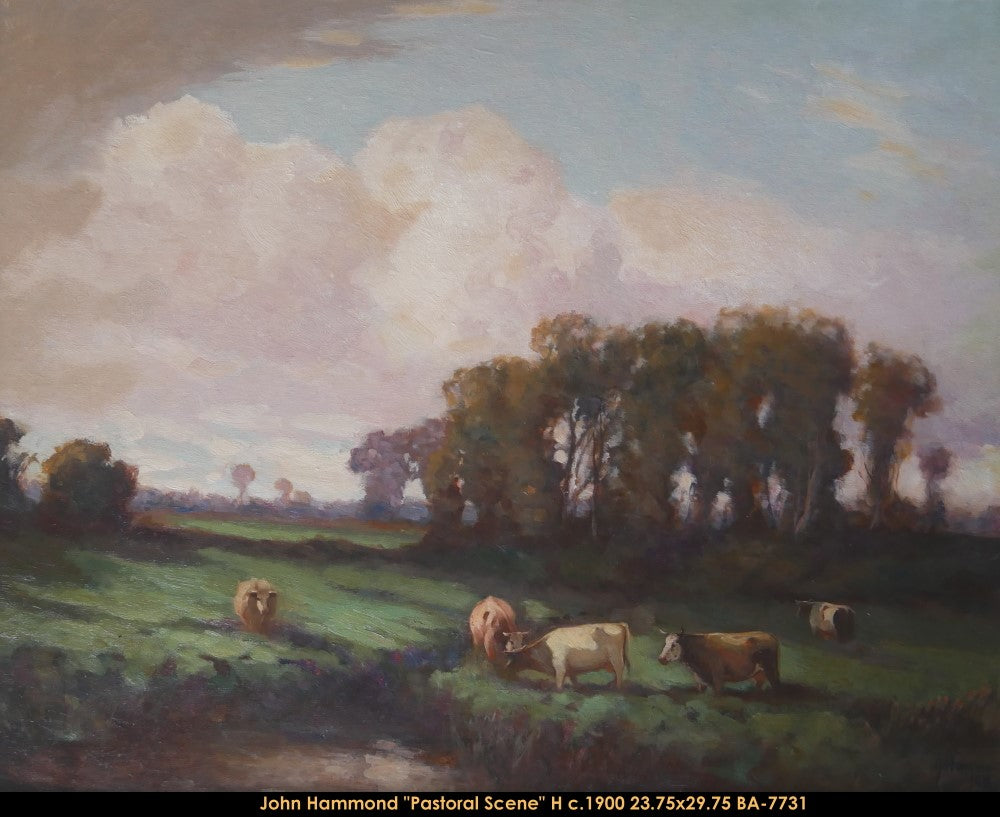 BA-7731 - PASTORAL SCENE (1900) - JOHN HAMMOND - 23.75x29.75