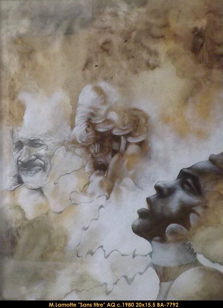 BA7792 - Sans titre (AQUARELLE) - M.LAMOTTE - 20x15.5