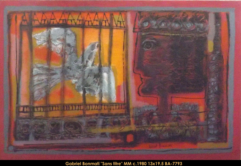 BA7793 - Gabriel Bonmati - Sans titre (oeuvre sur papier, encadré incl.) - 13x19.5