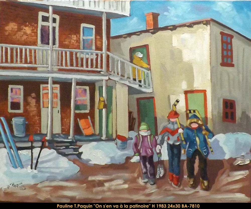 BA7810 - Pauline Paquin - On s'en va à la patinoire - 24x30