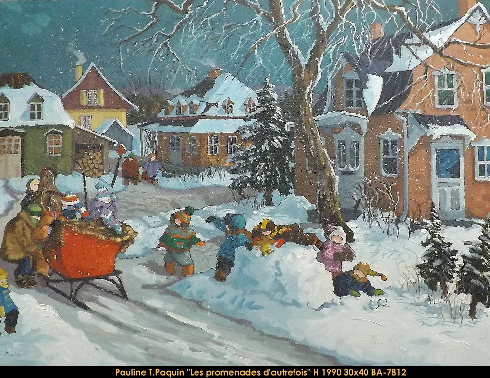 BA7812 - Pauline Paquin - Les promenades d'autrefois - 30x40