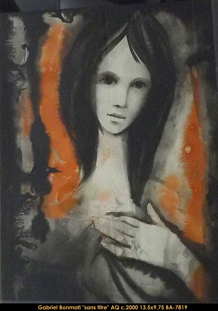 BA7819 - Gabriel Bonmati - sans titre (oeuvre sur papier, encadré incl.) 13.5 x 9.75