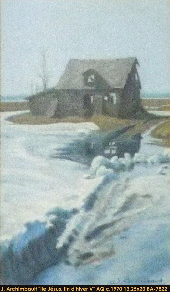 BA7822 - ïle-Jésus, fin d'hiver - (AQUARELLE) - JEAN ARCHIMBAULT - 13.25x20