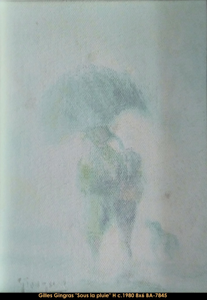BA7845 - Sous la pluie - GILLES GINGRAS -8x16