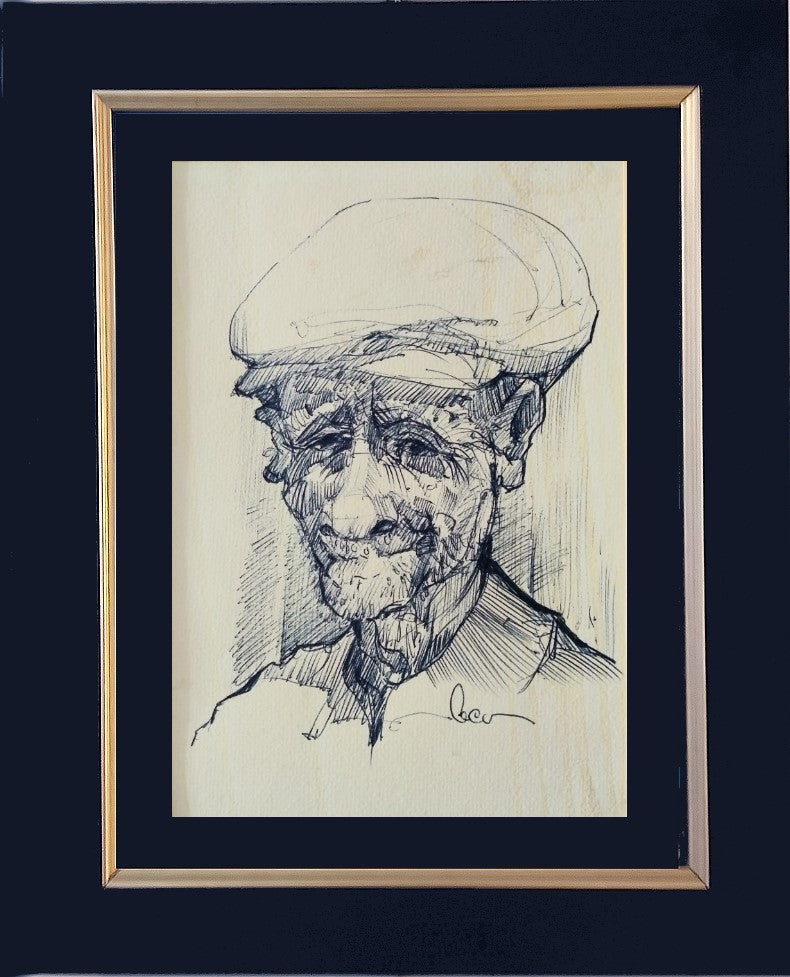 BA7846 - Paul TEX Lecor - sans titre - 9.5x6.75 Dessin encadré